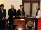 David Taylor, Byron Smith, Jessica Smith with Bisop Rob Forsythe
